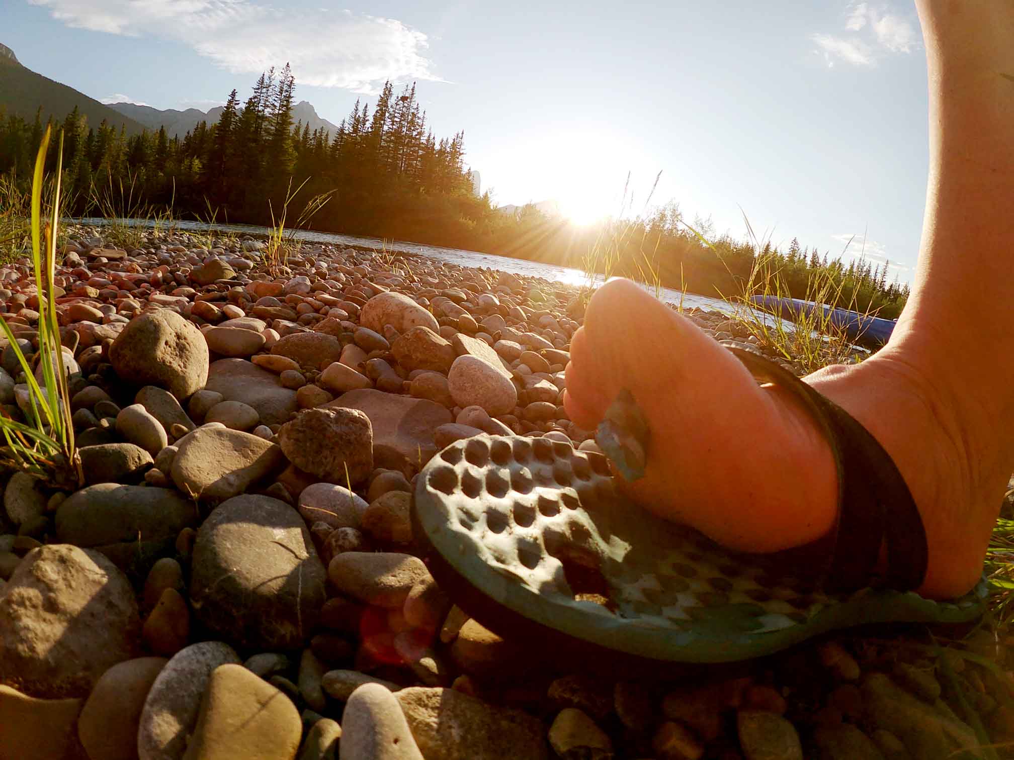 Broken flip flop after portage