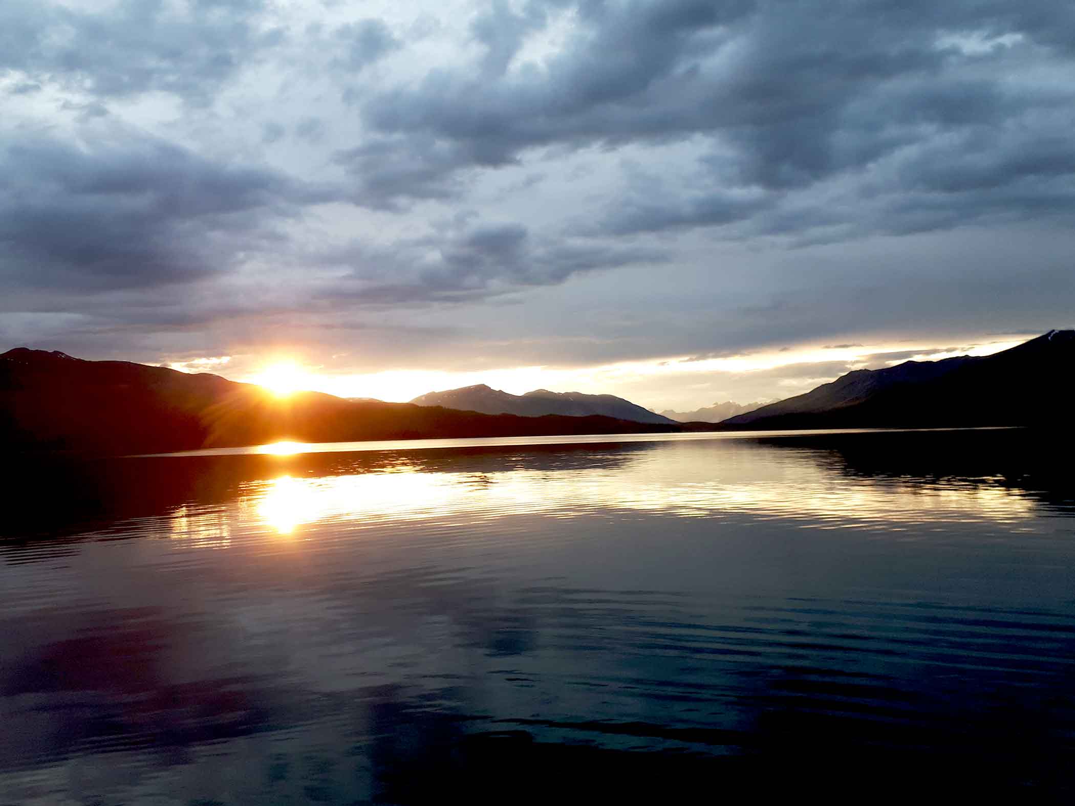 Sunset on Maligne Lake