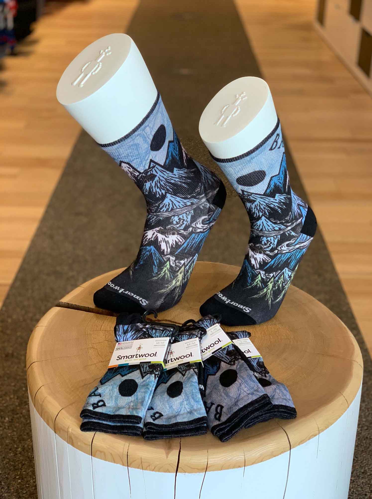 Smartwool's Banff socks, sold exclusively at the Banff store