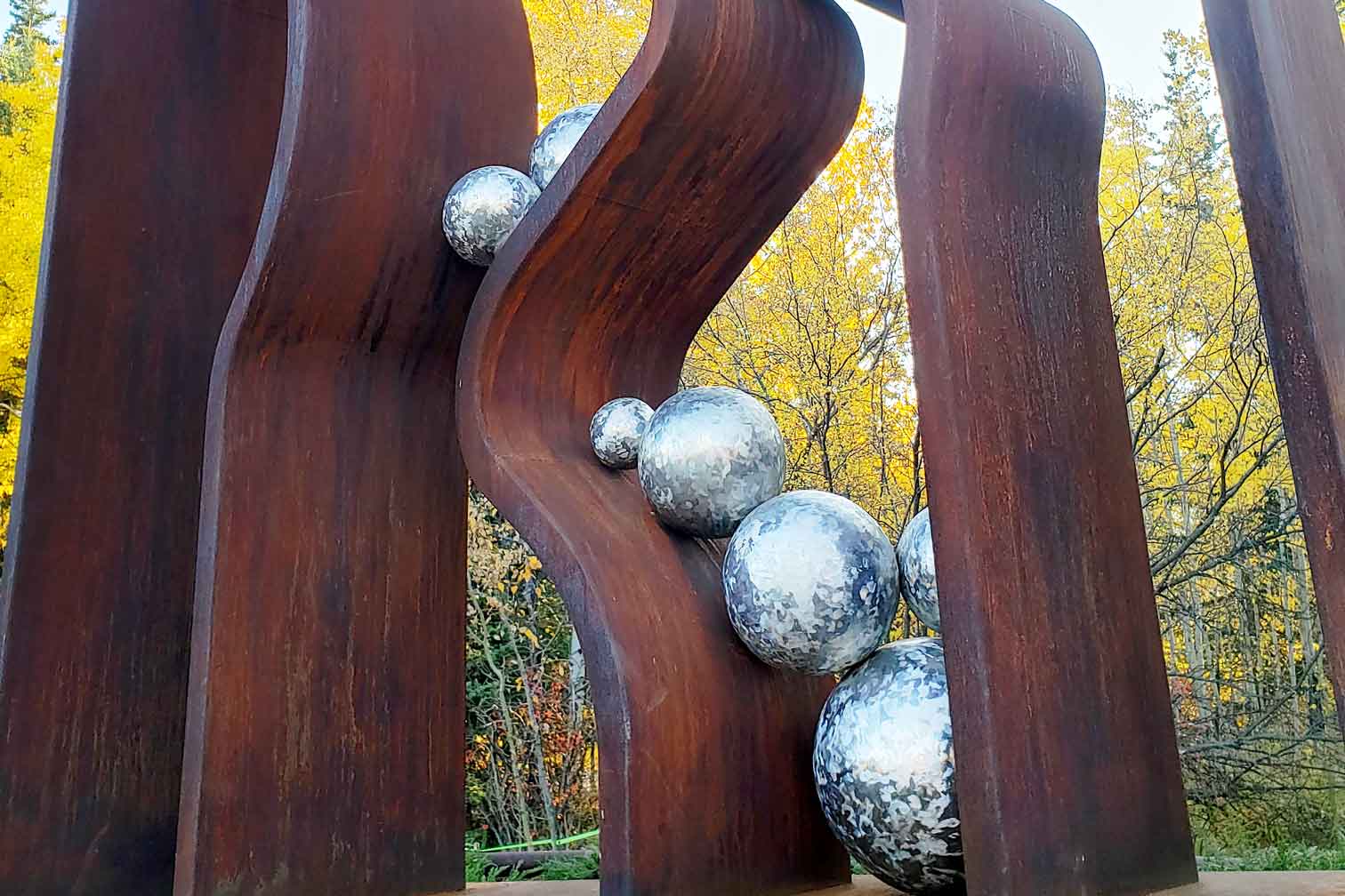 Detail of Tony Bloom's Altered Ground, part of the public art in Canmore project