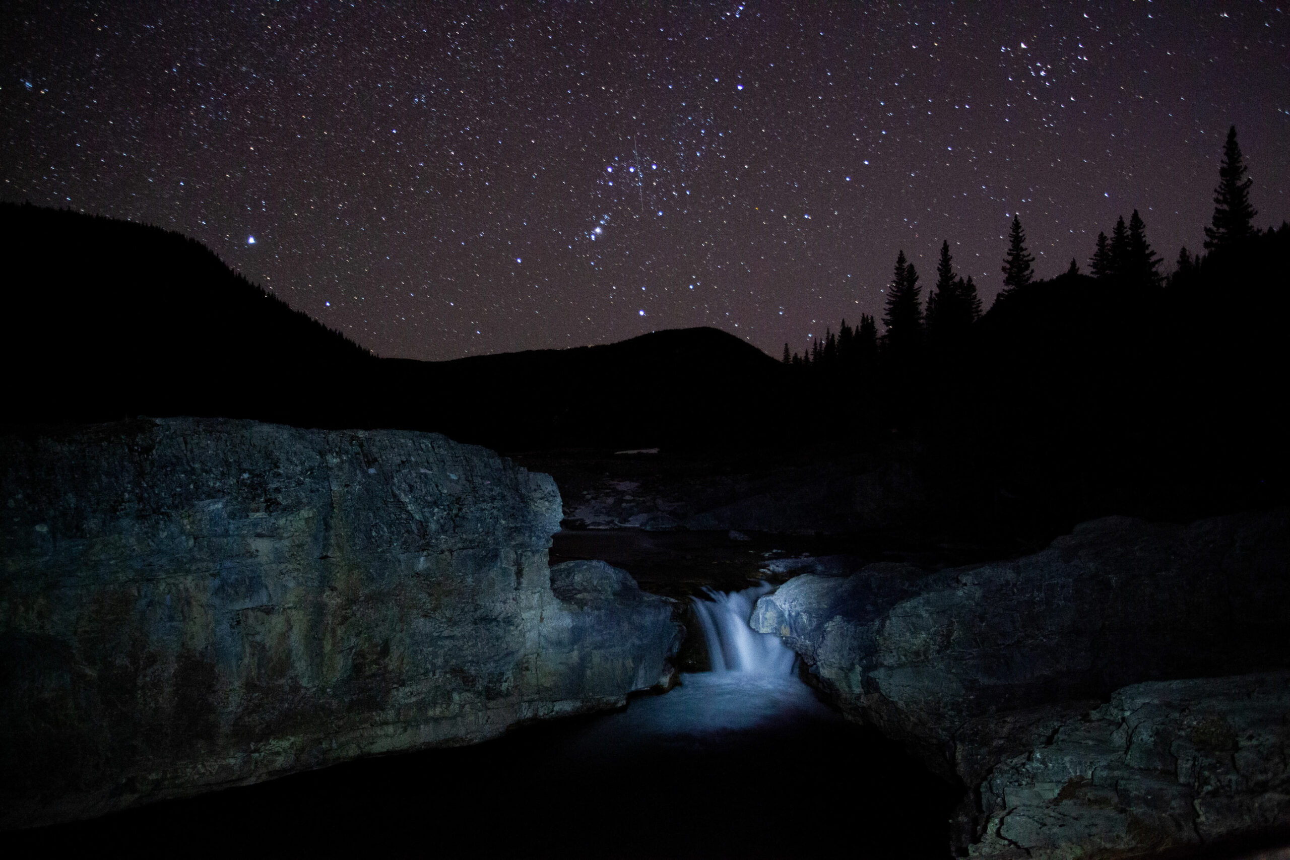 Lowlight waterfall photography by Rory Carroll