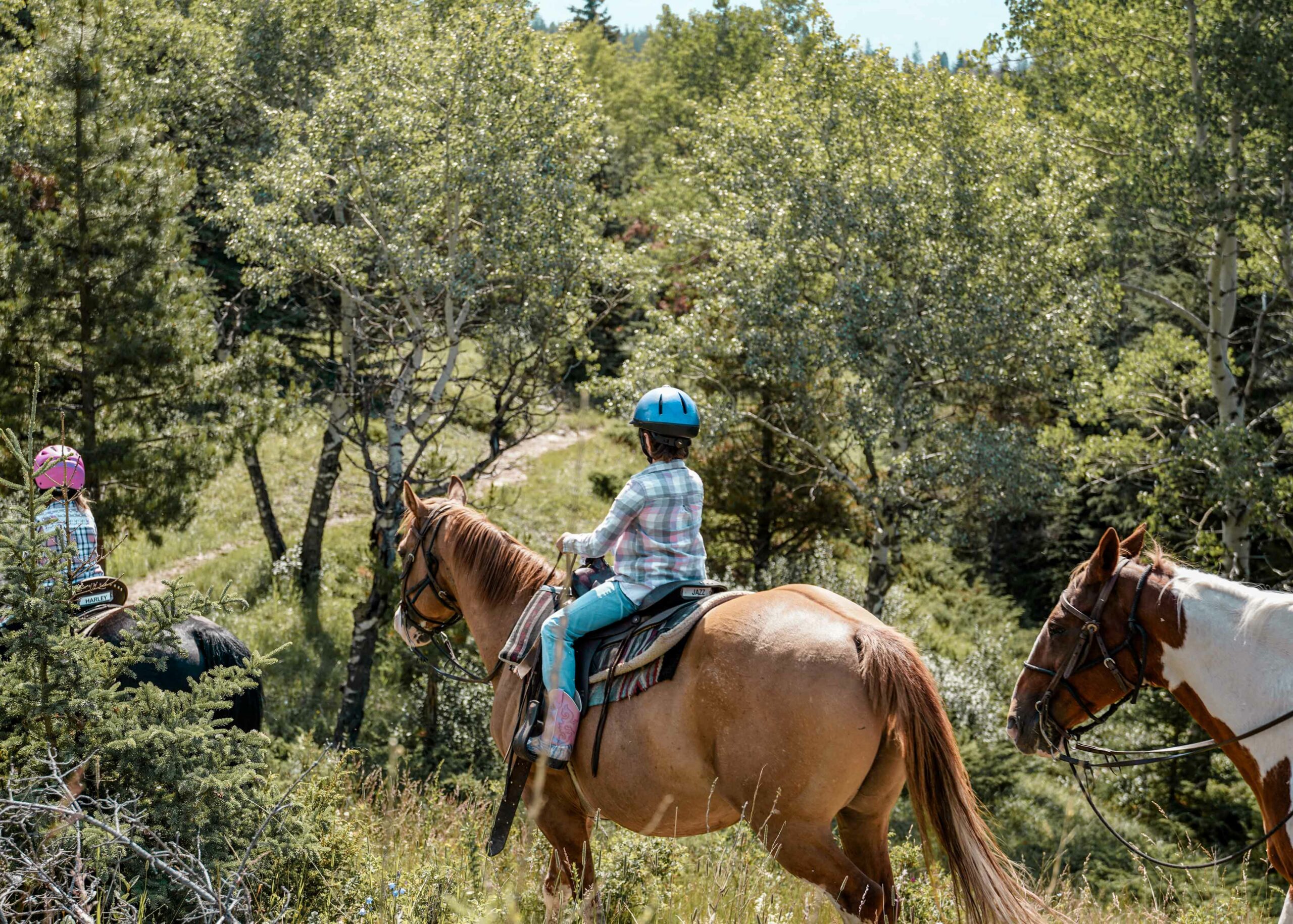 Horseback riding is a great activity to do in Jasper with kids 