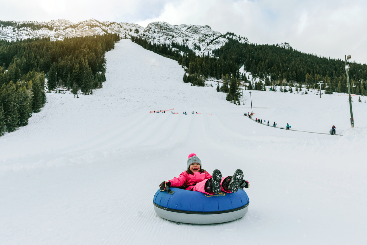 Tubing is a great way to spend the day with kids in Banff