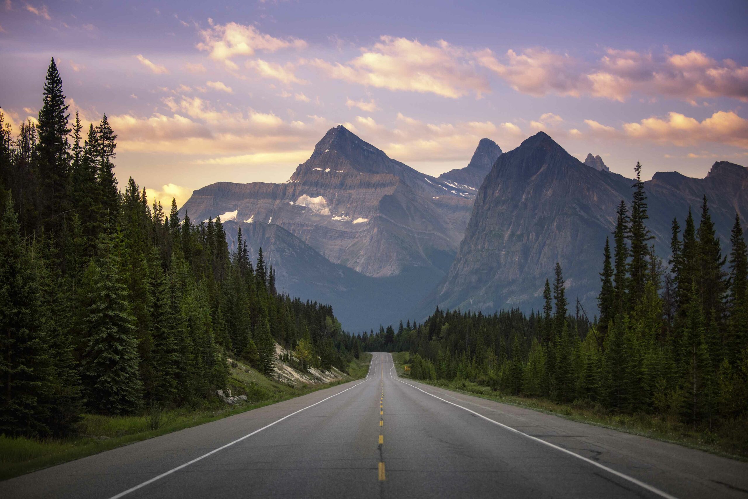 An iconic moment along the Icefields Parkway. There are many ways to access the Canadian Rockies along this route