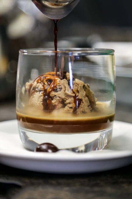 Close up of affogato from The Old Grind