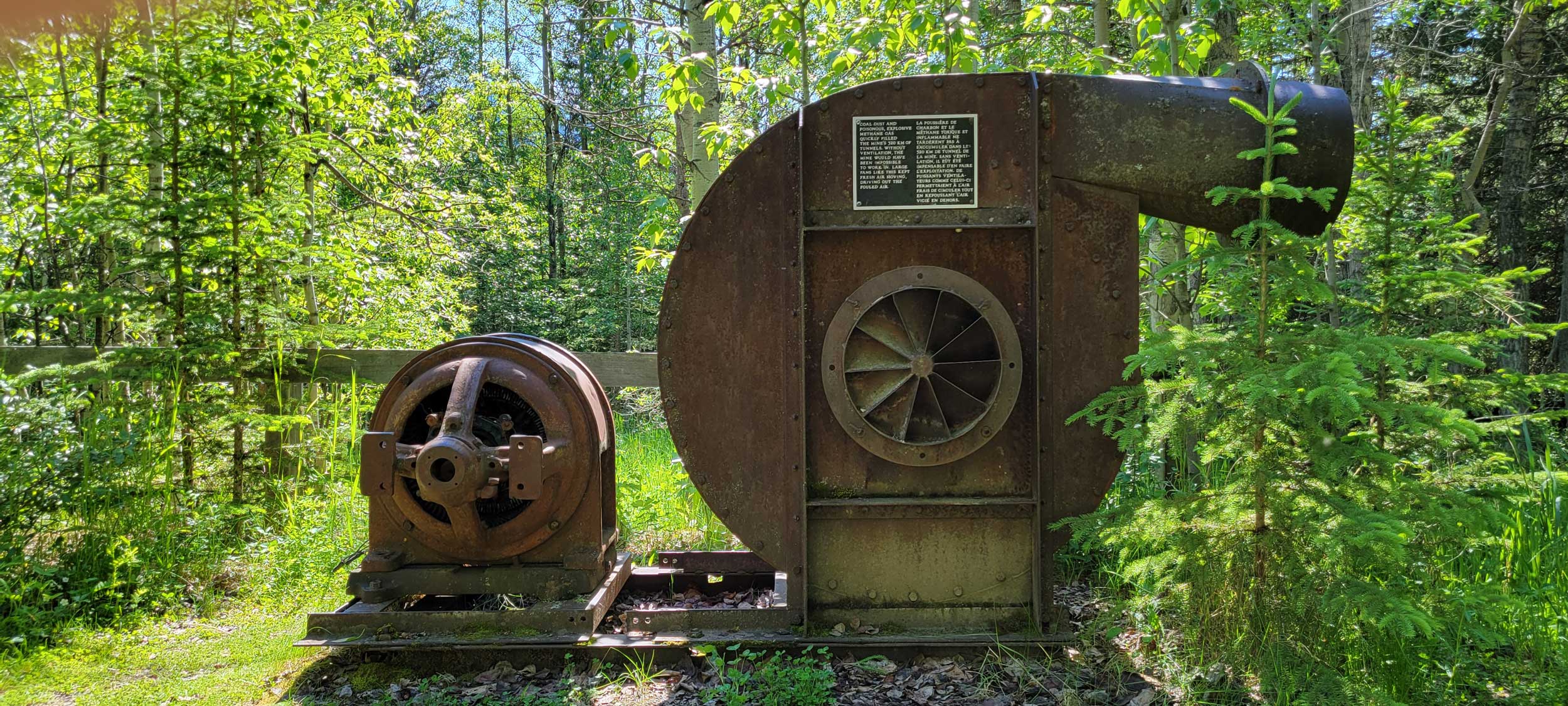 Fans like this kept the air breathable in the mines of Bankhead.
