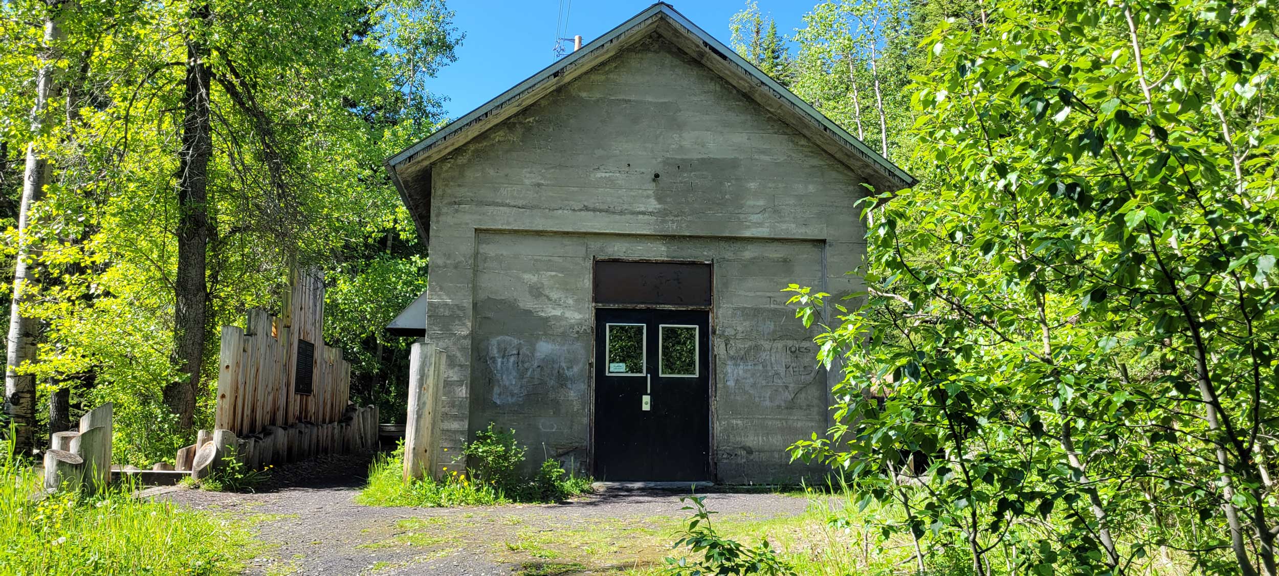 The transformer building is the only in tact structure in lower Bankhead.