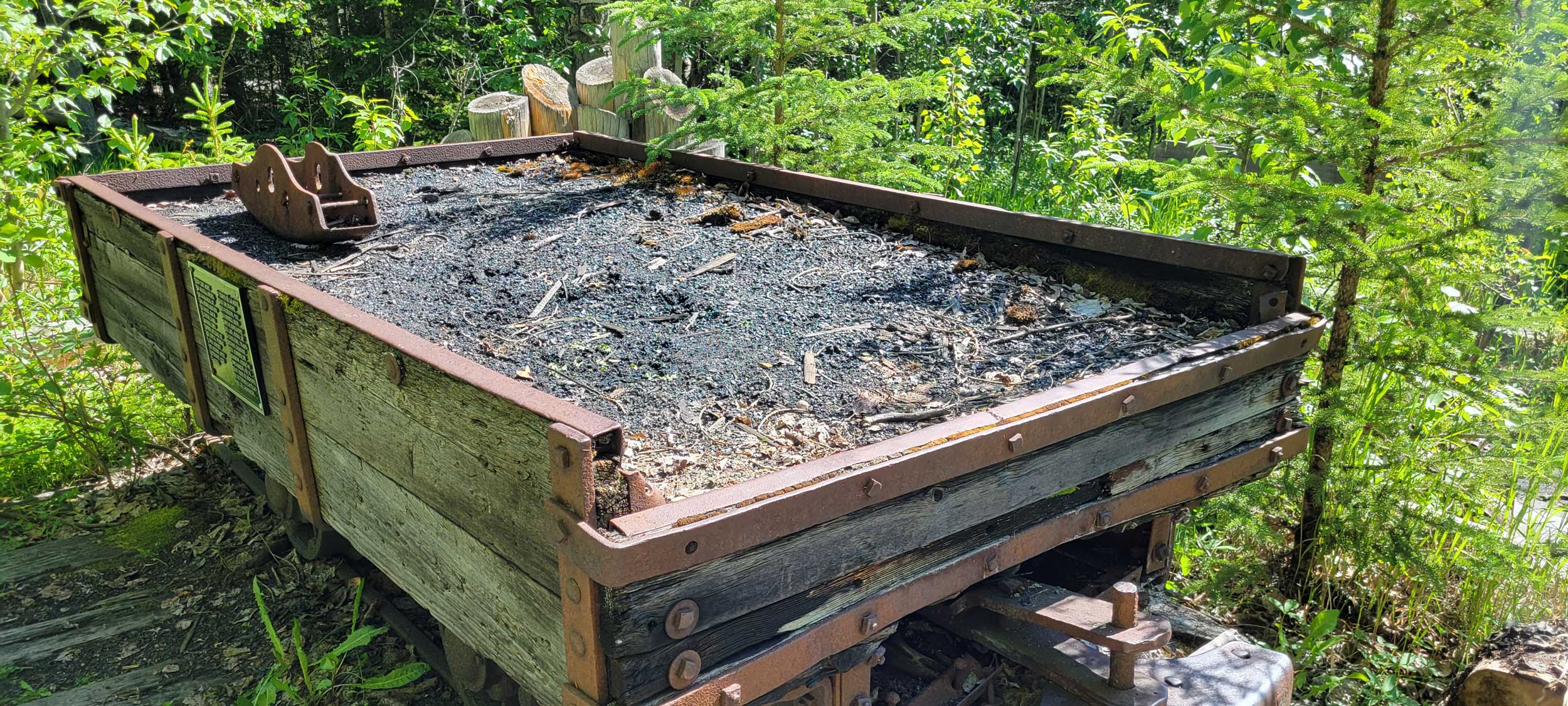 Coal cars were used to transport the coal from the mine to the processing plants.