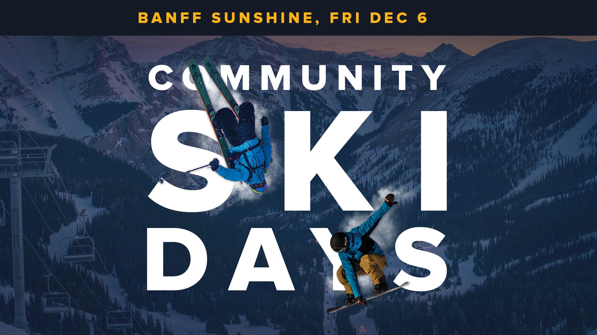 Banff Sunshine Community Ski Day on Where Rockies