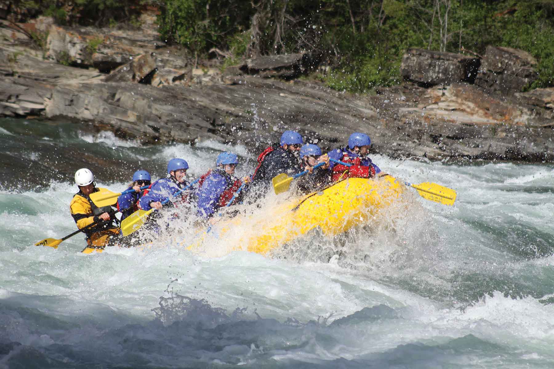 Splashing through the waves on a whitewater rafting tour is an excellent way to make the most outta summer