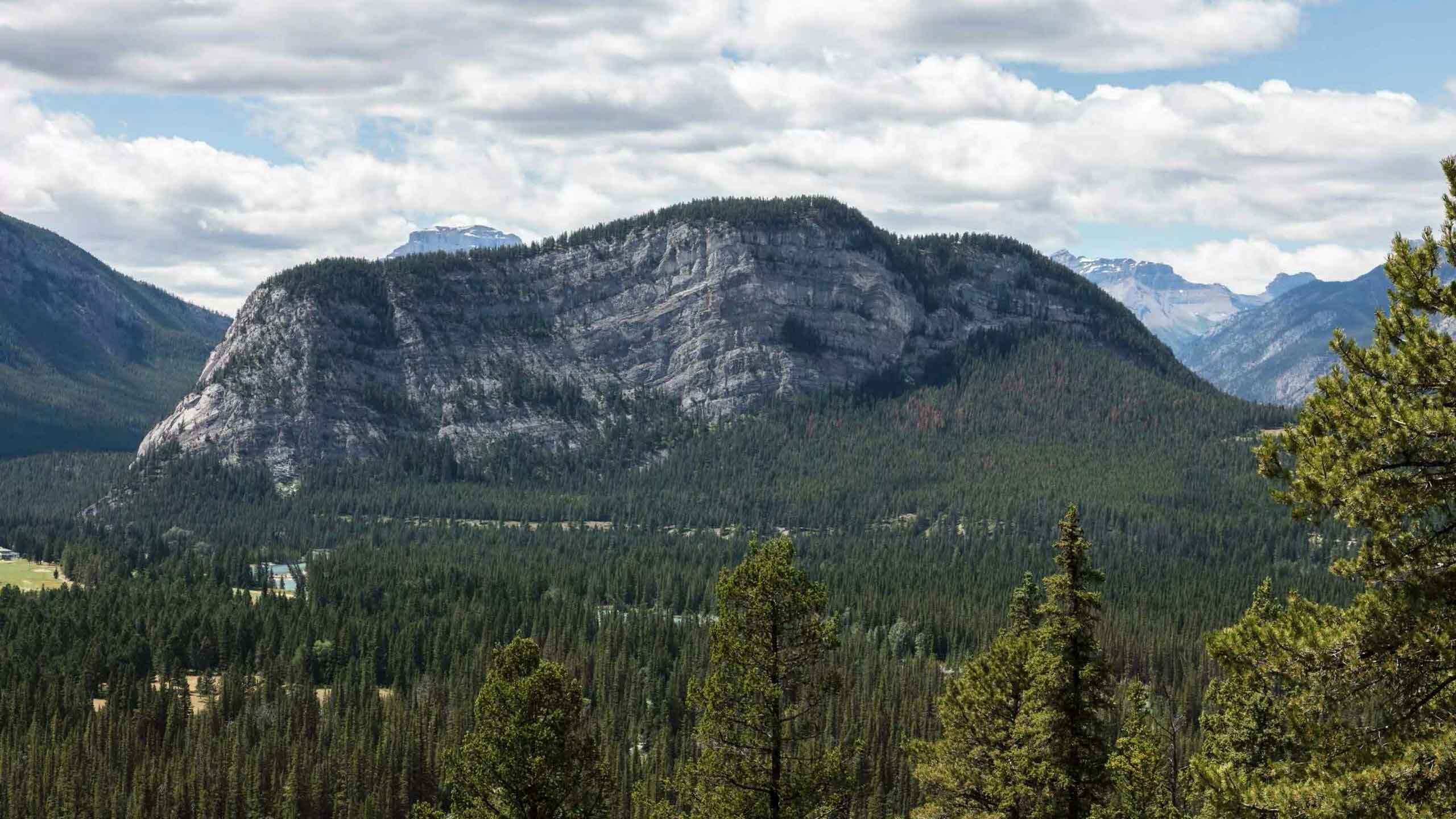 Although officially called Tunnel Mountain, this mountain looks like a buffalo. It is also called Sleeping Buffalo Mountain and Sacred Guardian Buffalo Mountain.