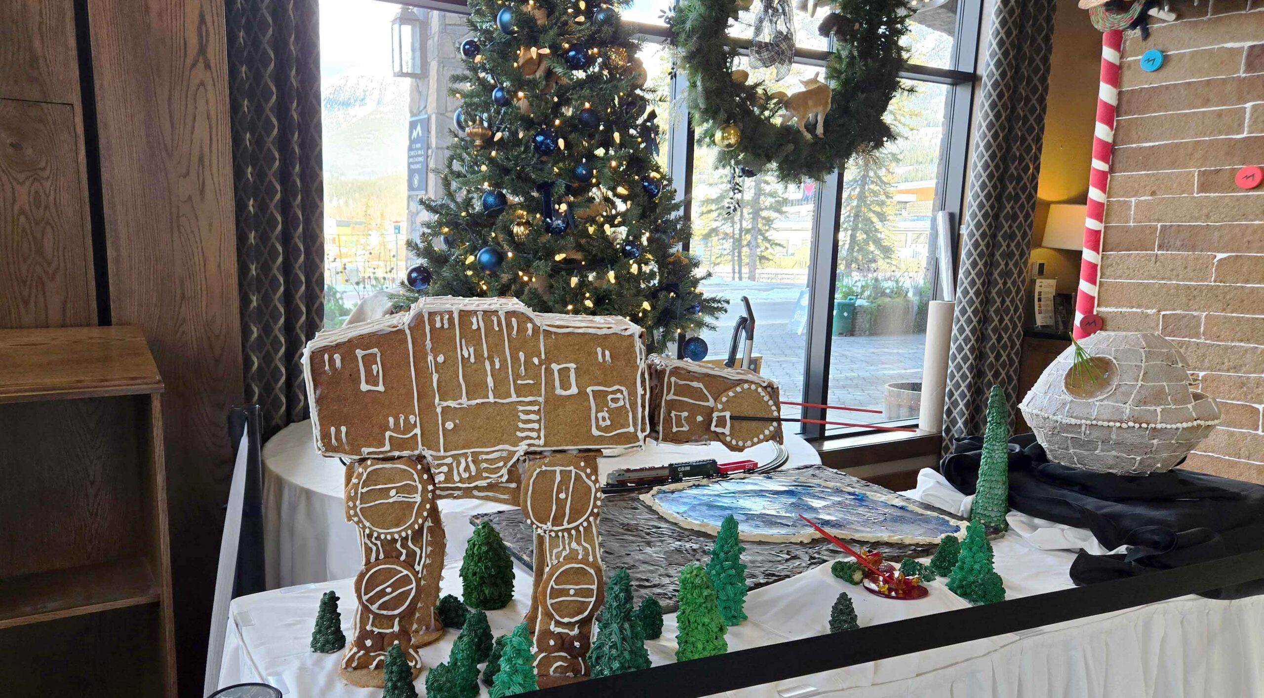 This Star Wars themed gingerbread was a highlight of the Festival of Trees display